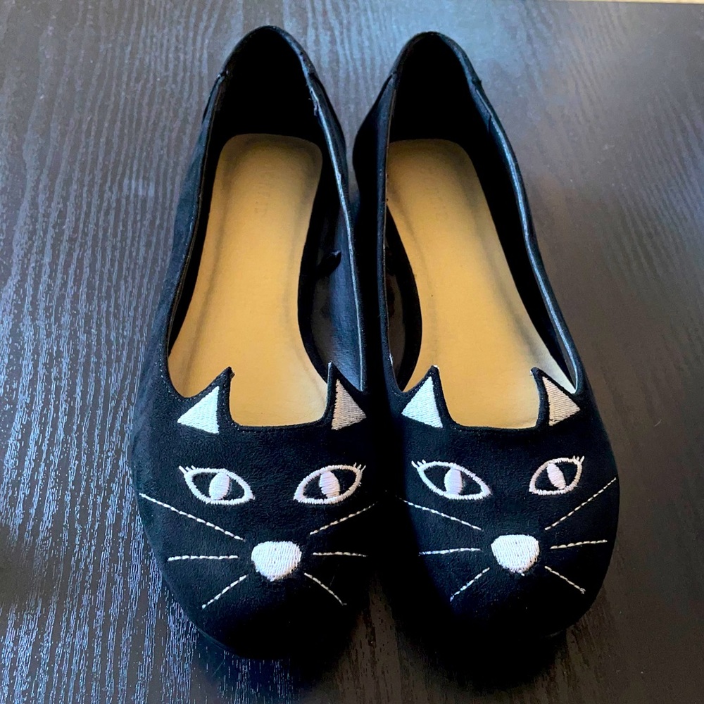 Torrid Black Kitty Face Flats